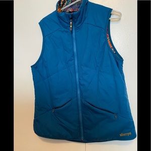 NWOT great quality light down vest, reversible, pockets on both sides.